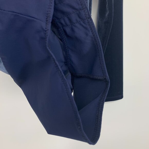 J.Crew/Jeans Bodysuit Blue Velvet Scoopneck Long Sleeve - Picture 6 of 10